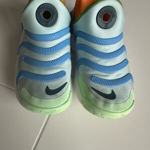 Nike Kids Light Blue, Mint & Orange Slip-On Sneakers